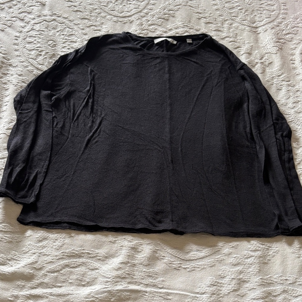 Vince Black Long Sleeve Women's Top Gently Loved S Soft Pima Cotton